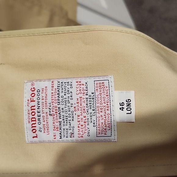 80s Vintage London Fog Maincoats Trench Coat With Removable Liner 46 Long - Picture 4 of 6